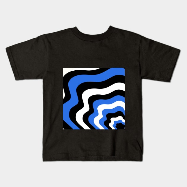 Waves Pattern Kids T-Shirt by Nata De'Art